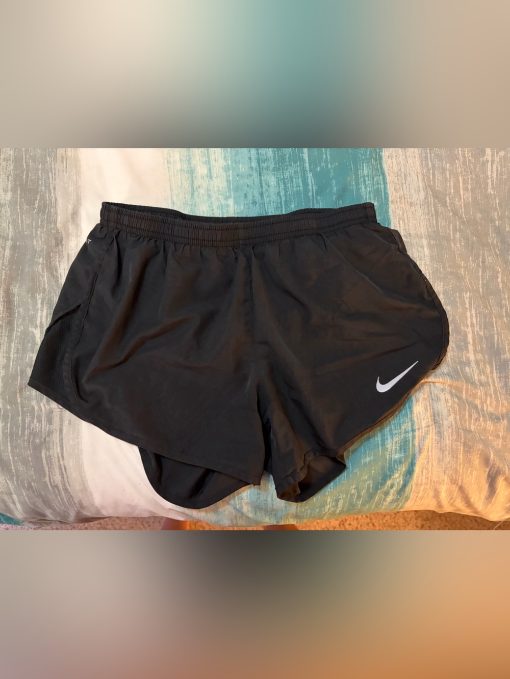 Nike Black Women’s Athletic Shorts with White Swoosh